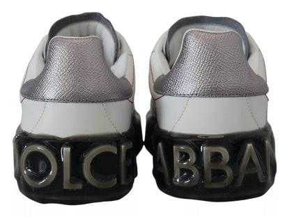 White Leather Portofino Sneakers Shoes