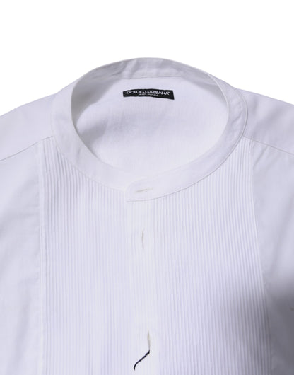 White Cotton Button Down Long Sleeves Shirt