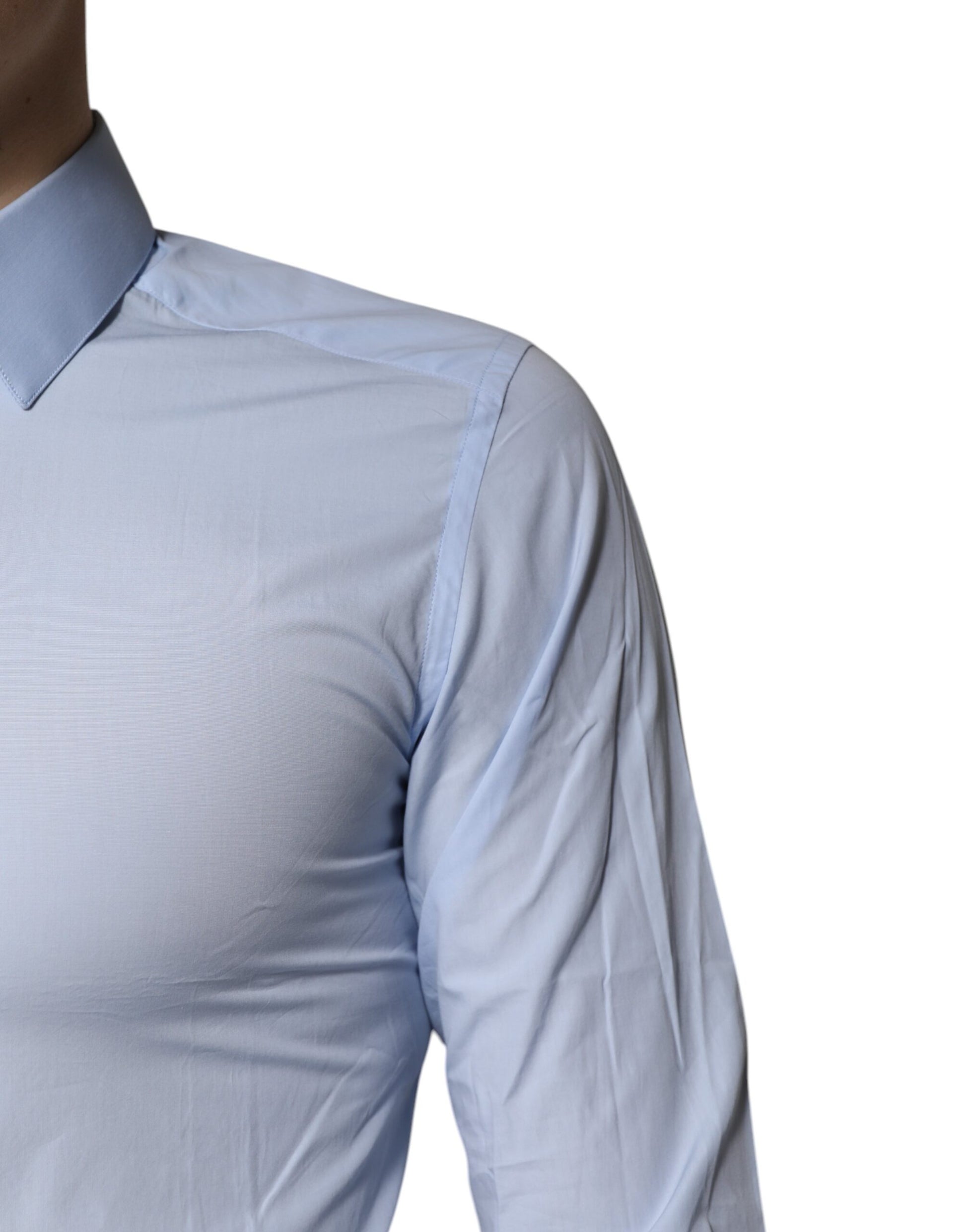 Light Blue Cotton GOLD Dress Formal Shirt