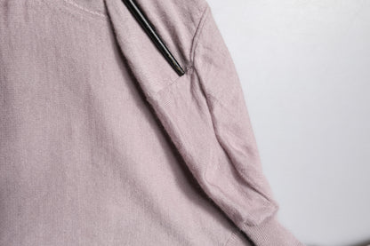 Jersey de cuello alto de cachemira marrón