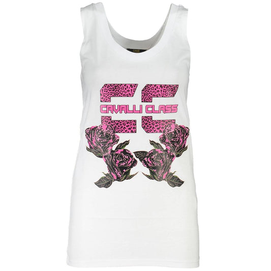 Top blanco de algodón para mujer