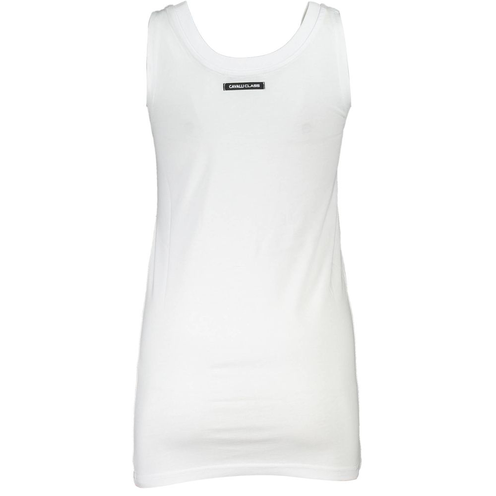 Top blanco de algodón para mujer