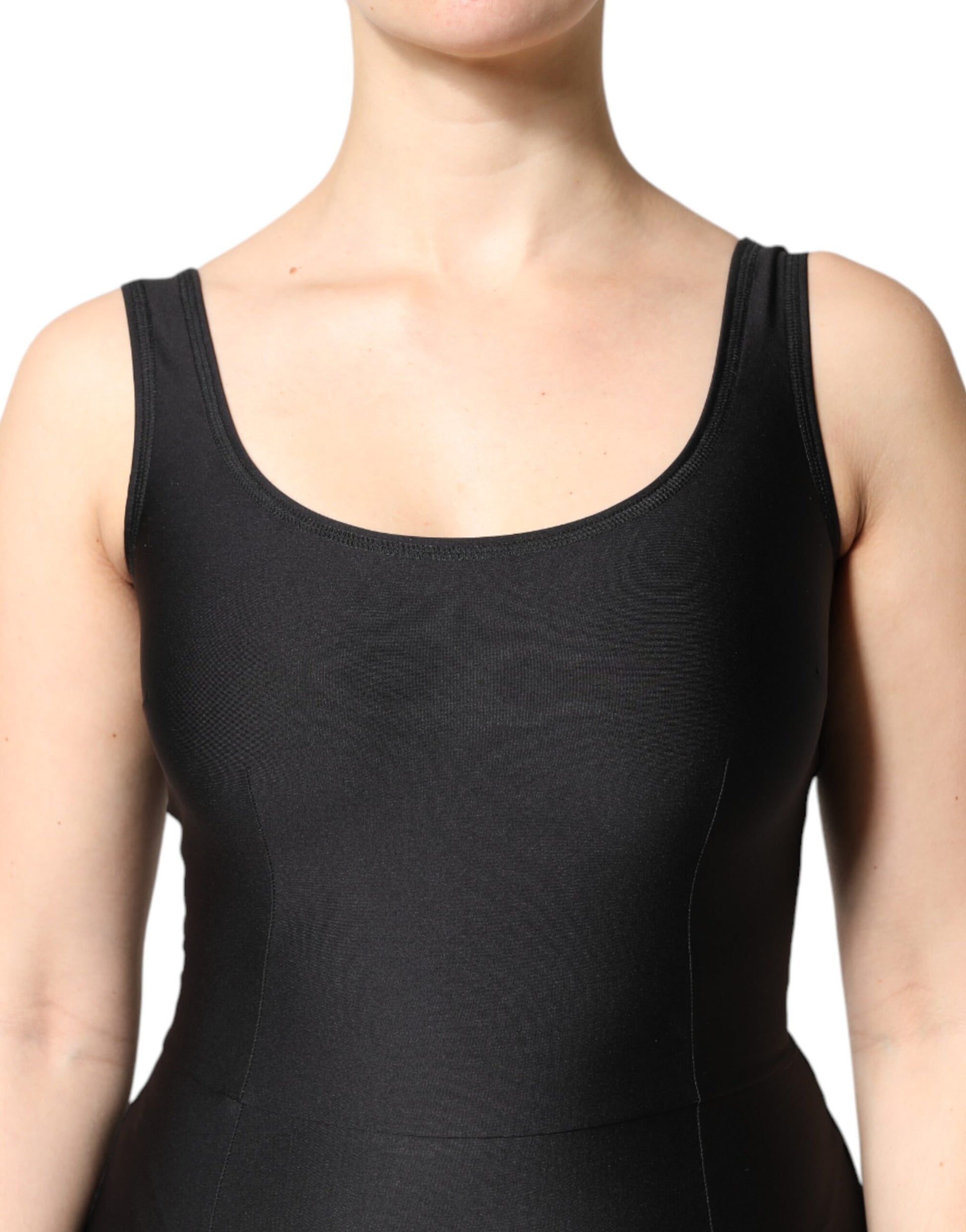 Black Sleeveless Bodycon Women Jumpsuit Dress