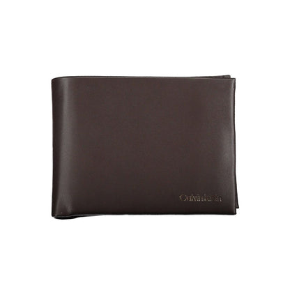 Elegante cartera de piel con dos compartimentos