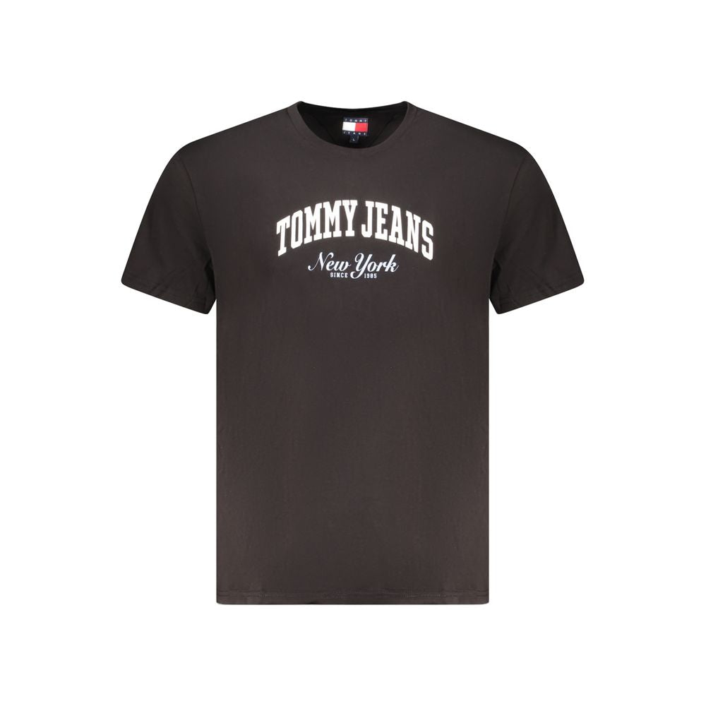 Camiseta negra de algodón para hombre