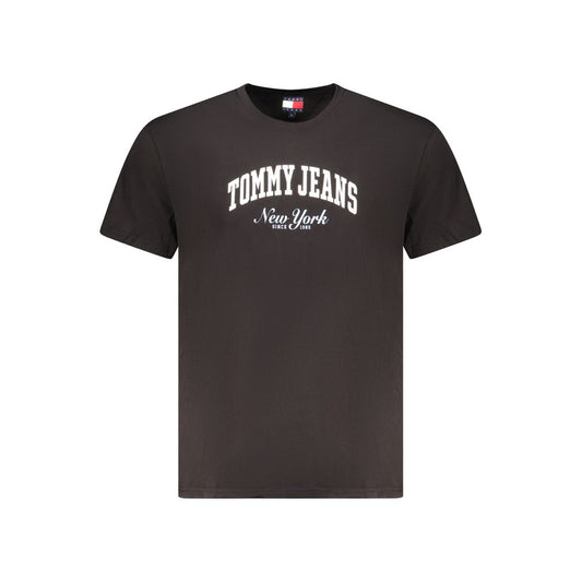 Camiseta negra de algodón para hombre