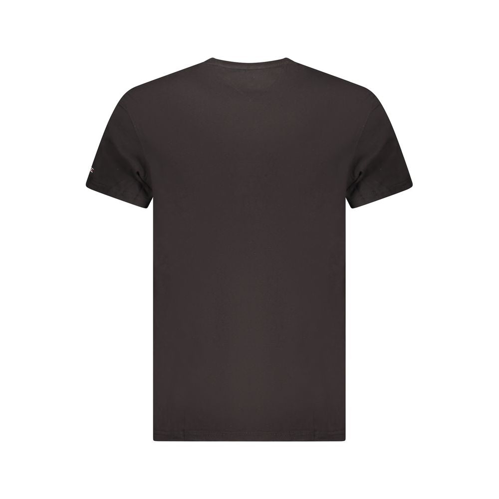 Camiseta negra de algodón para hombre