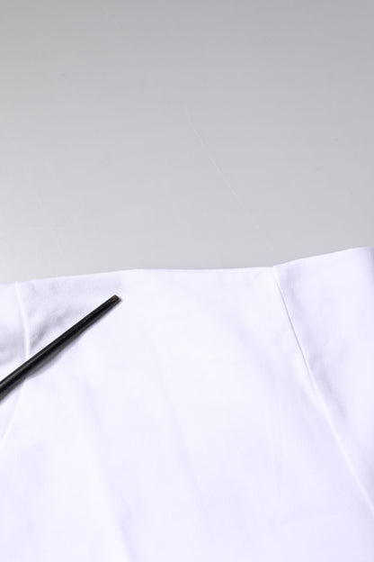 Camiseta blanca Bellissima de algodón con cuello redondo