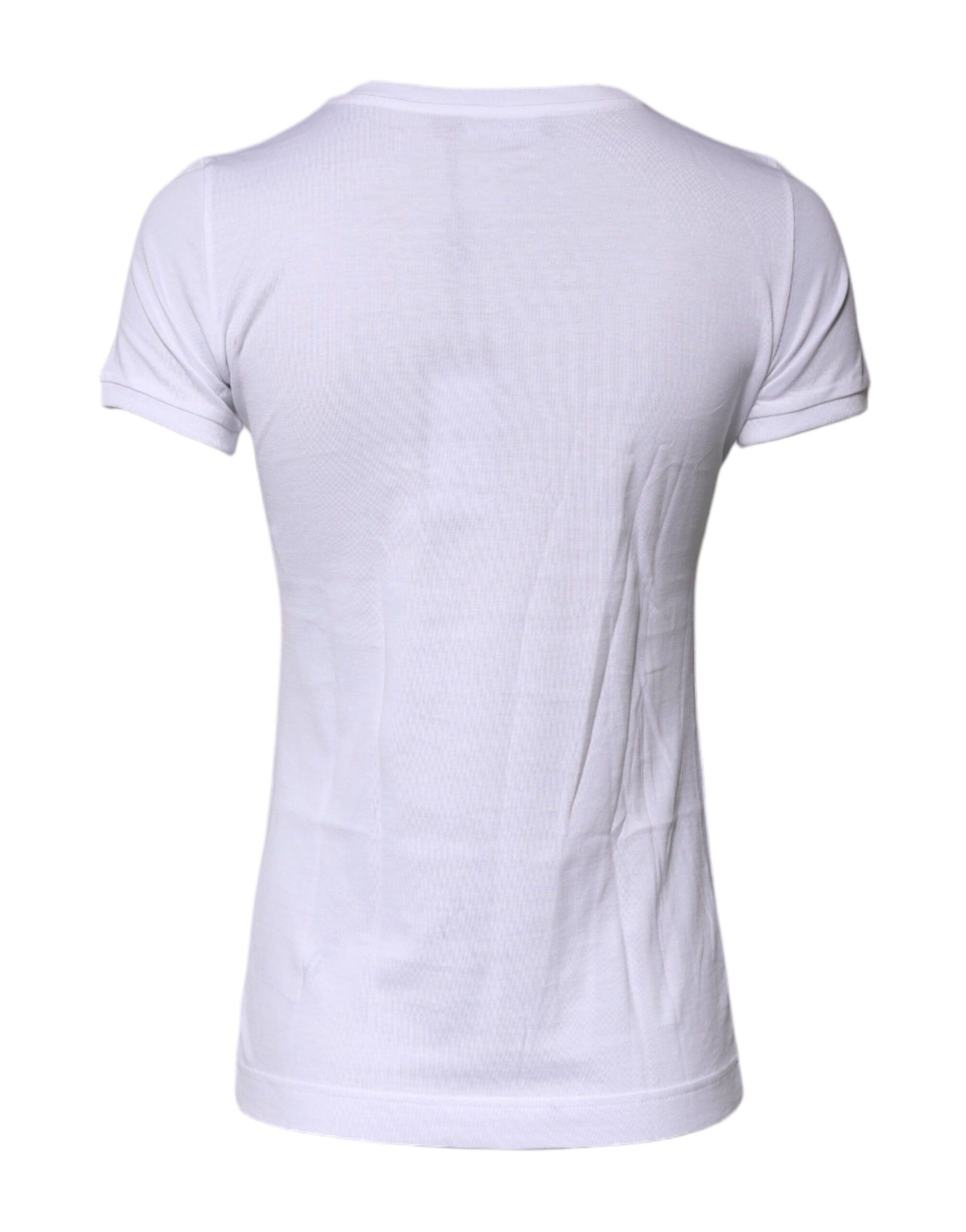 White #DGFAMILY Cotton Embroidery T-shirt