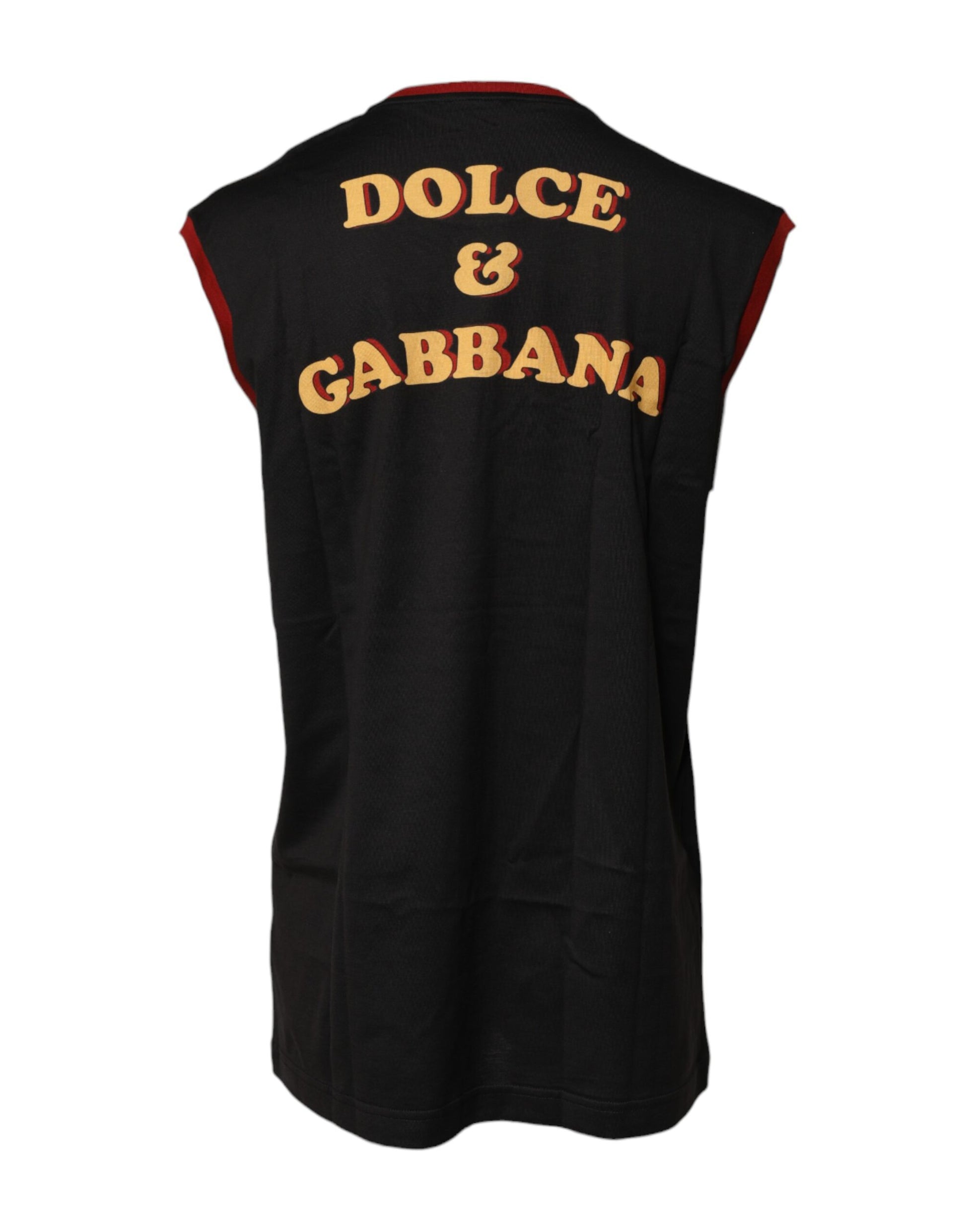 Black Pin Up Cotton Round Neckline Tank Top