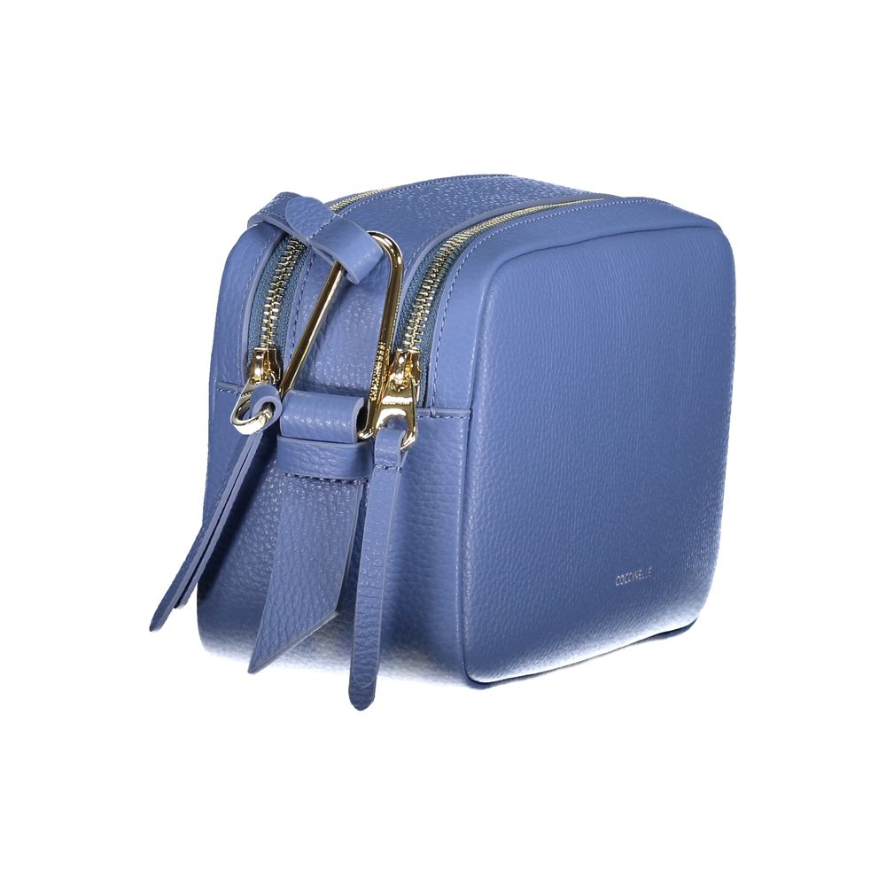 Light Blue Leather Women Handbag