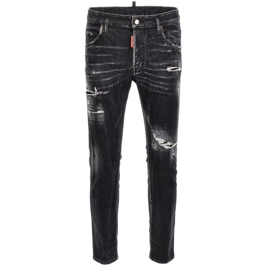 Vaqueros y pantalones negros de algodón