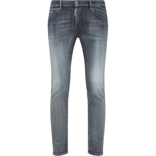 Vaqueros y pantalones de algodón gris