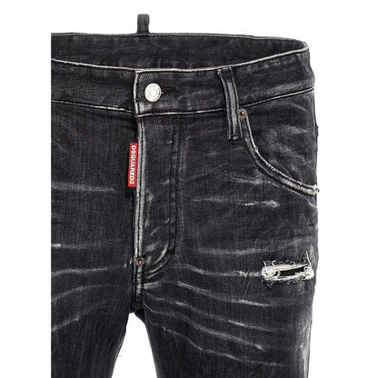 Vaqueros y pantalones negros de algodón
