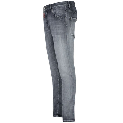 Vaqueros y pantalones de algodón gris