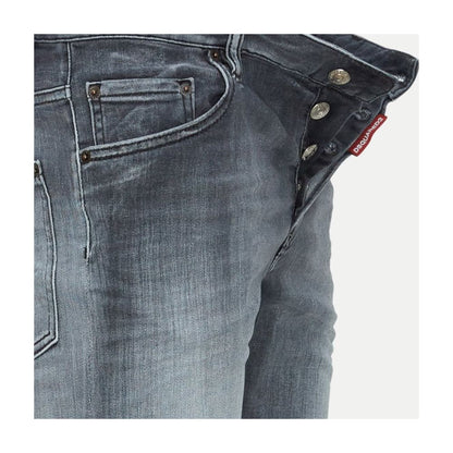 Vaqueros y pantalones de algodón gris