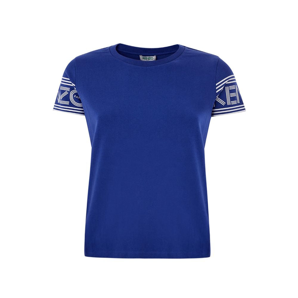 Elegante camiseta azul de algodón para un confort con estilo