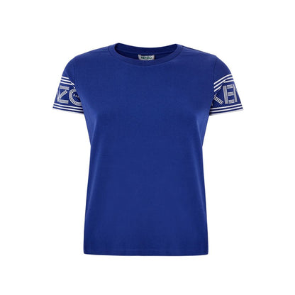 Elegante camiseta azul de algodón para un confort con estilo