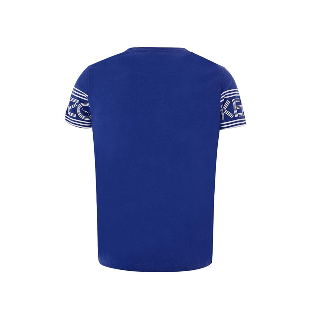 Elegante camiseta azul de algodón para un confort con estilo