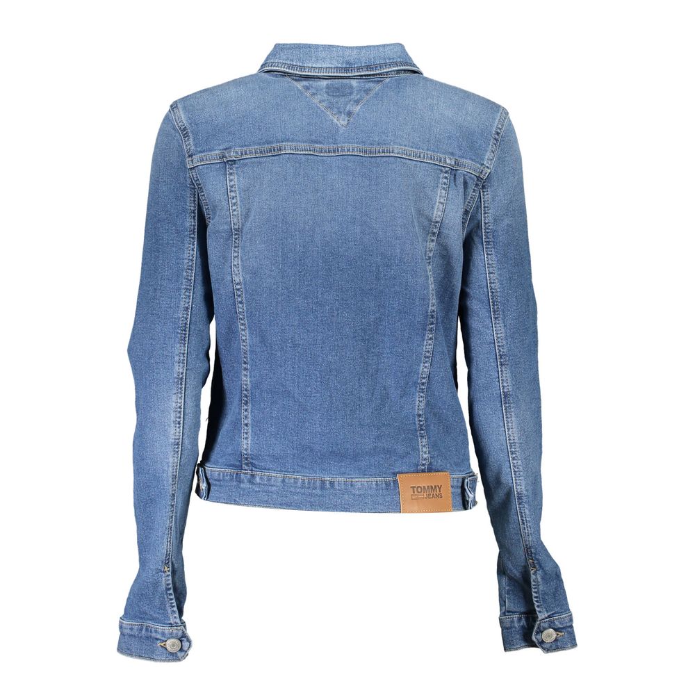 Chaqueta azul de algodón para mujer