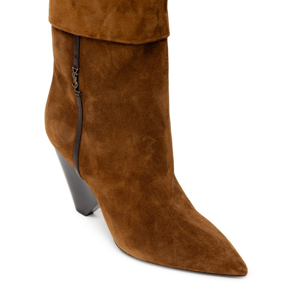 Brown Suede Leather Boot