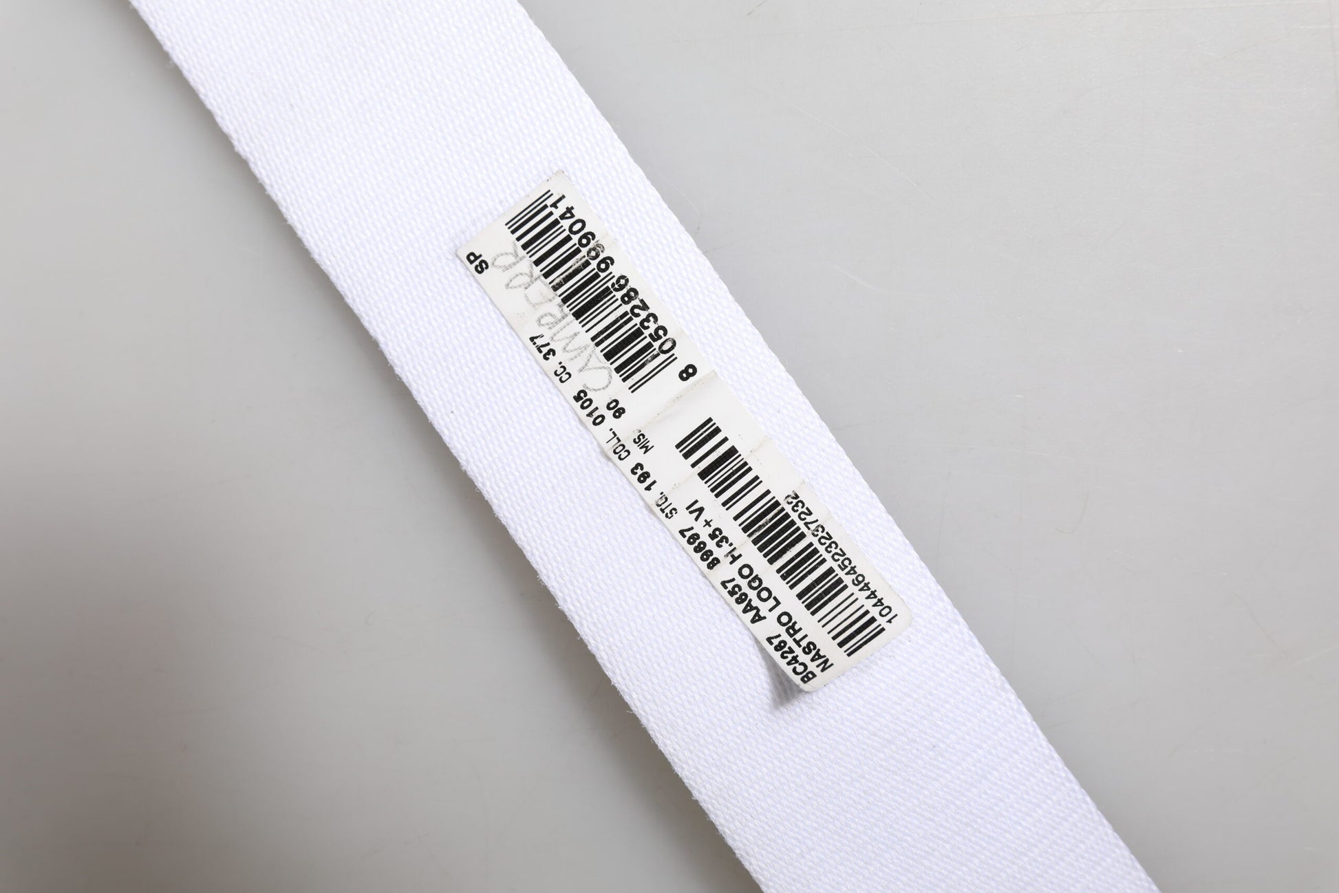 Black White Logo Printed Metal Buckle Belt