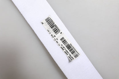 Black White Logo Printed Metal Buckle Belt