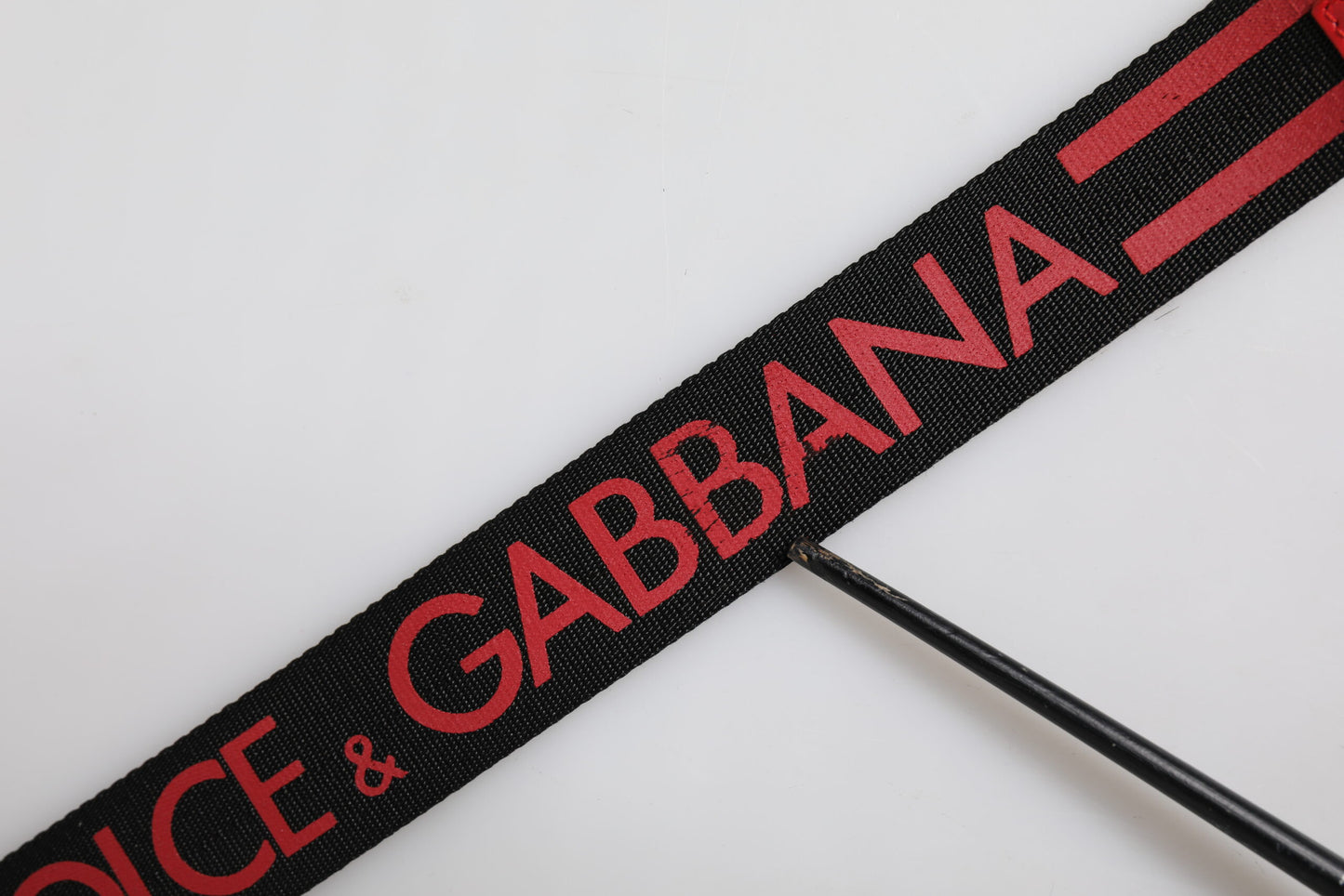Black Red Nylon DG Metal Waist Buckle Belt