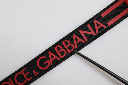 Black Red Nylon DG Metal Waist Buckle Belt