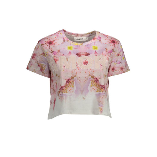 Top rosa de algodón para mujer
