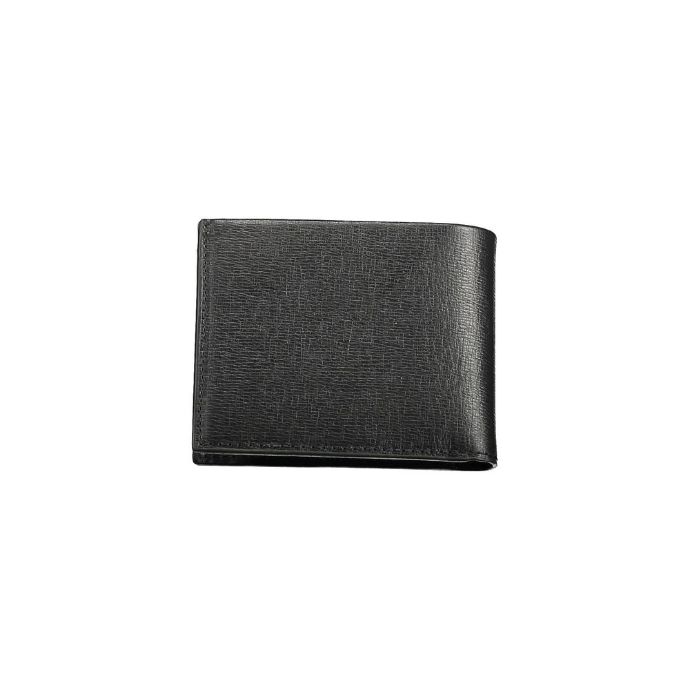 Cartera de hombre de poliéster negro