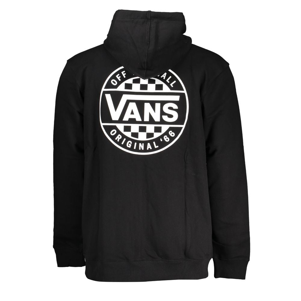 Elegante sudadera negra con cremallera y logotipo estampado