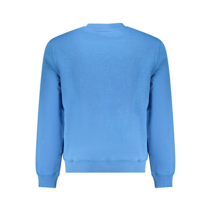 Light Blue Cotton Men Sweater
