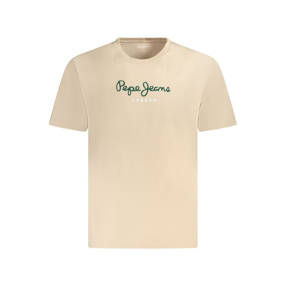 Camiseta de algodón beige