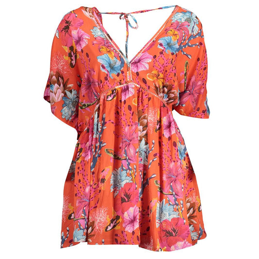Vestido rojo de viscosa para mujer