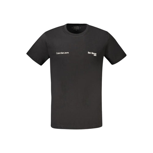 Camiseta negra de algodón para hombre