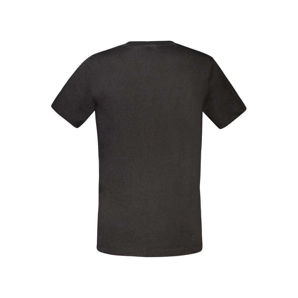 Camiseta negra de algodón para hombre