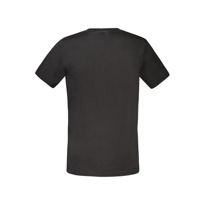 Camiseta negra de algodón para hombre