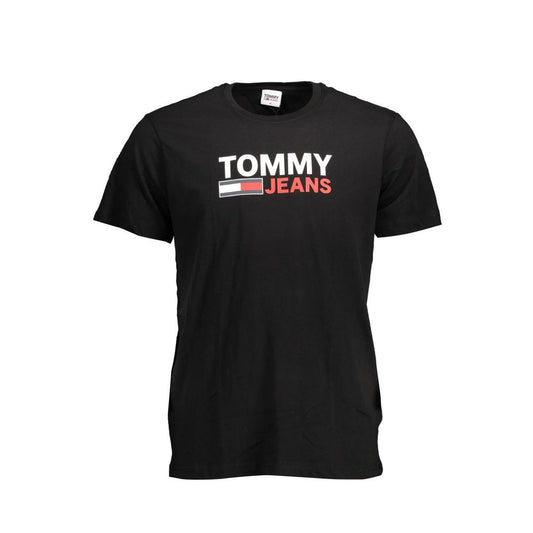 Camiseta negra de algodón para hombre