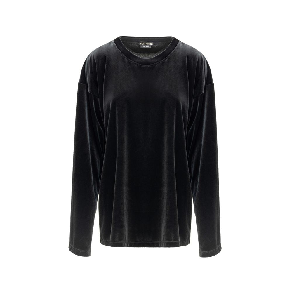 Black Synthetic Tops & T-Shirt