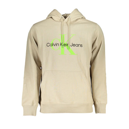 Sudadera de algodón con capucha beige