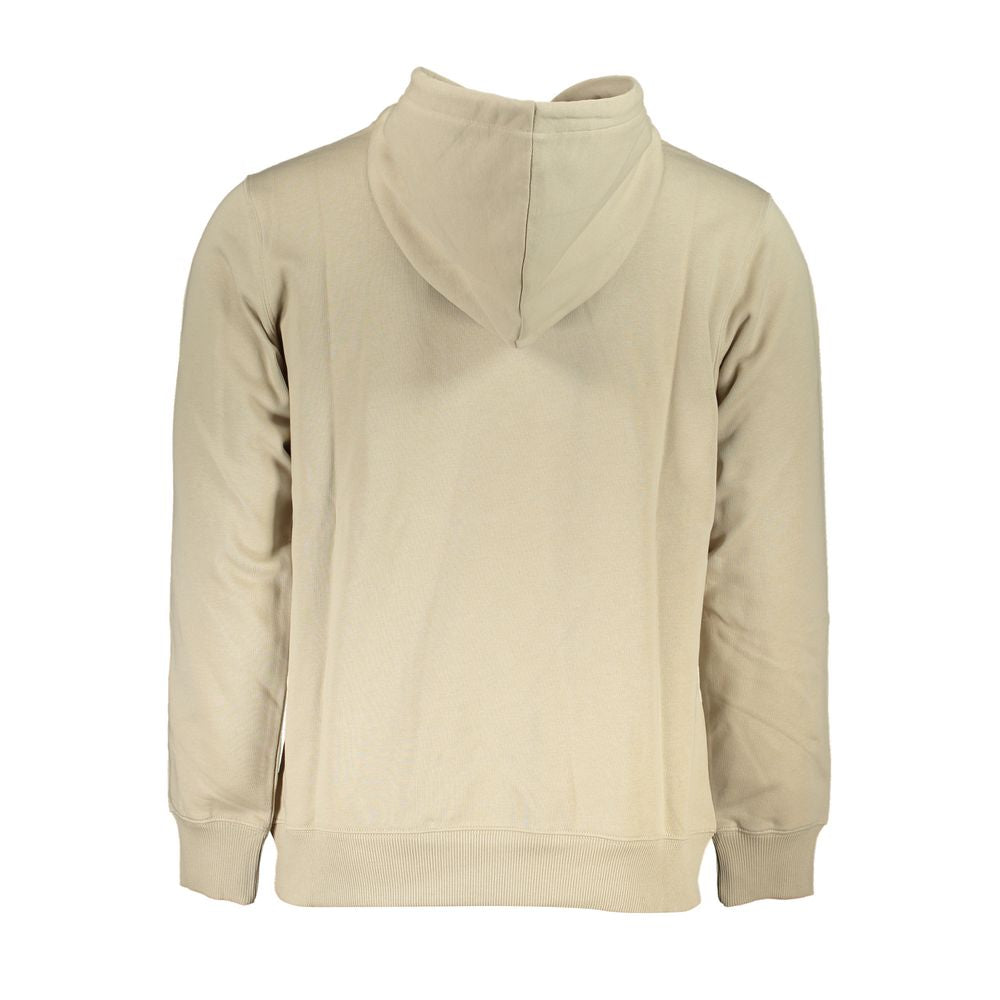 Sudadera de algodón con capucha beige