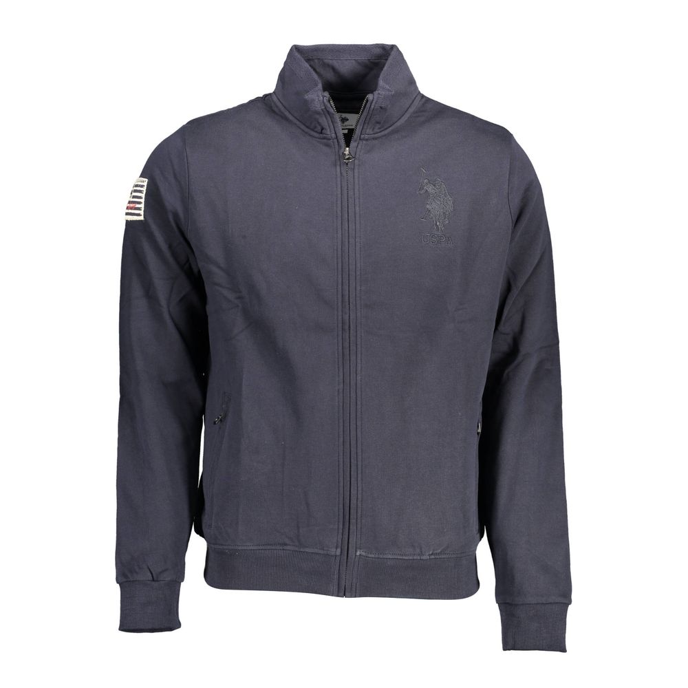 Blue Cotton Men Sweater