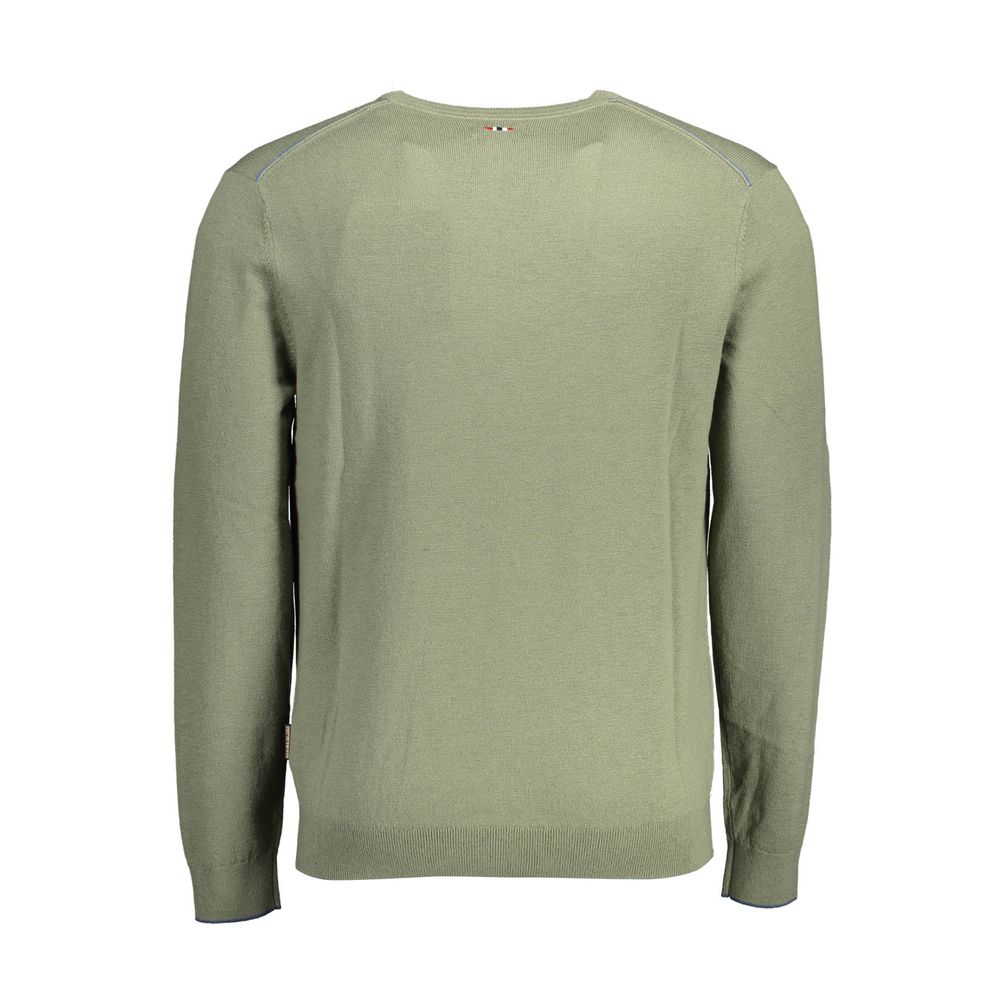 Jersey de lana verde para hombre