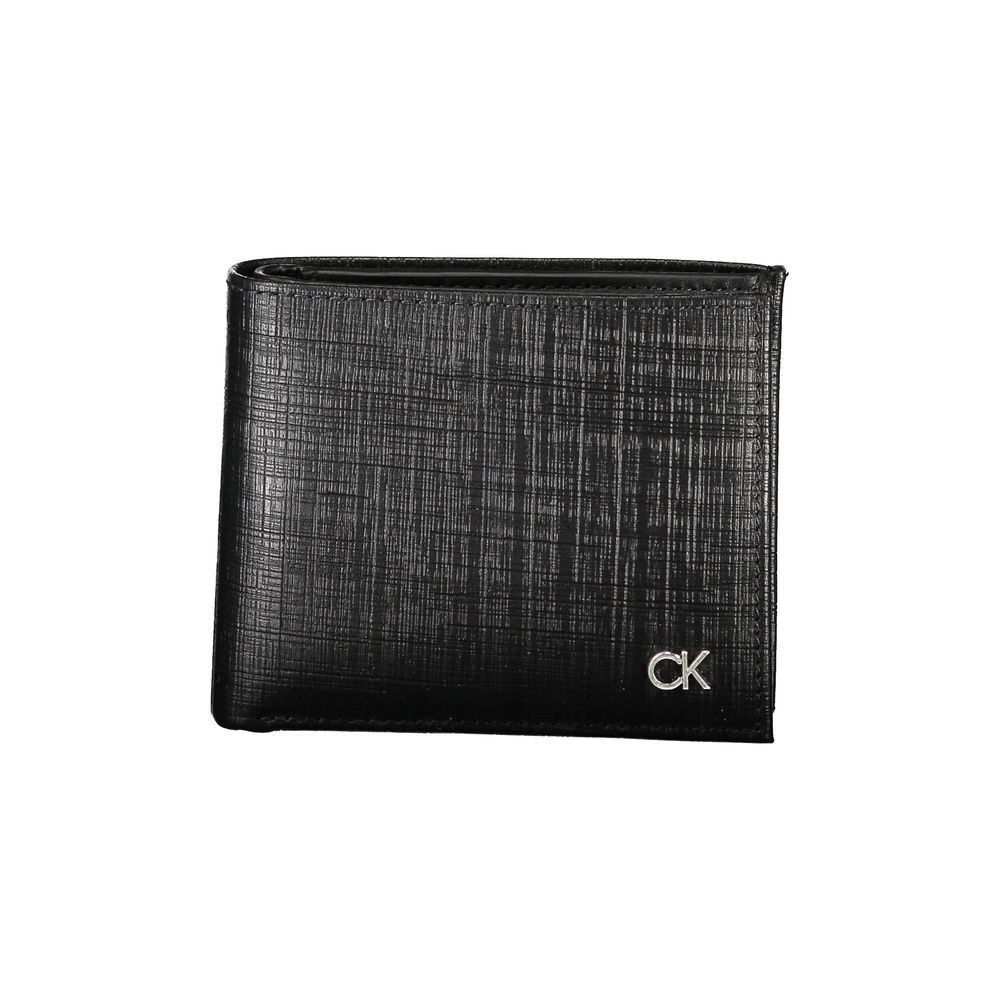 Elegante cartera de piel con dos compartimentos