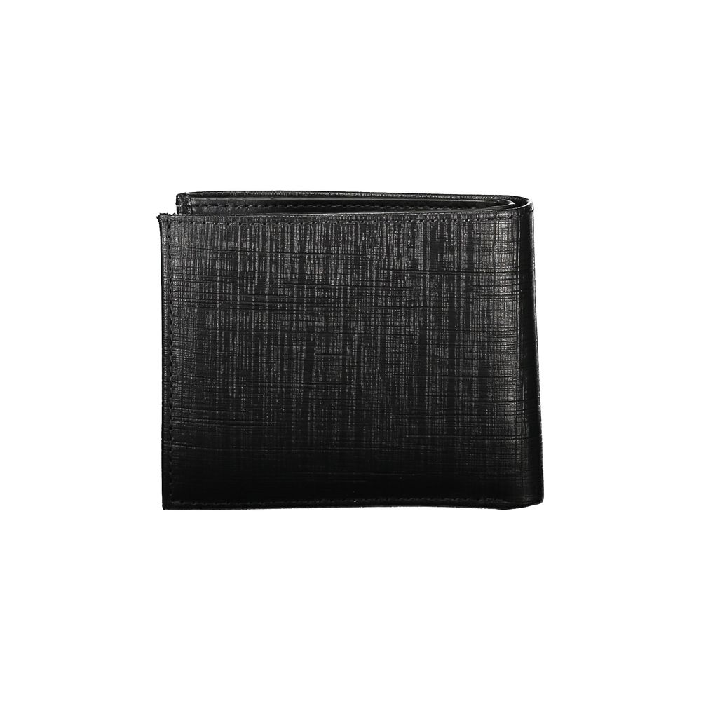 Elegante cartera de piel con dos compartimentos