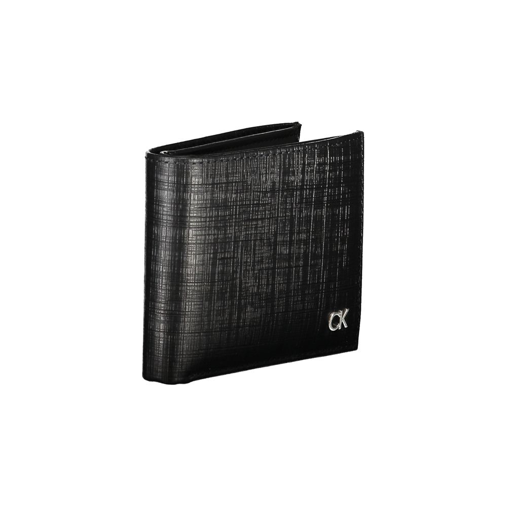 Elegante cartera de piel con dos compartimentos