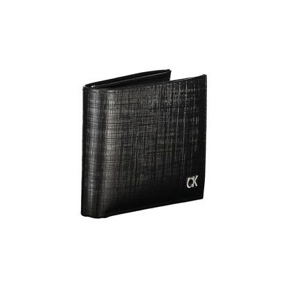 Elegante cartera de piel con dos compartimentos