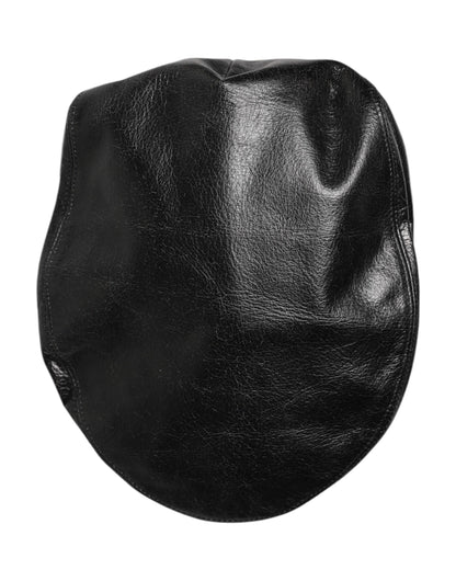 Black Calf Newsboy Capello Cabbie Hat