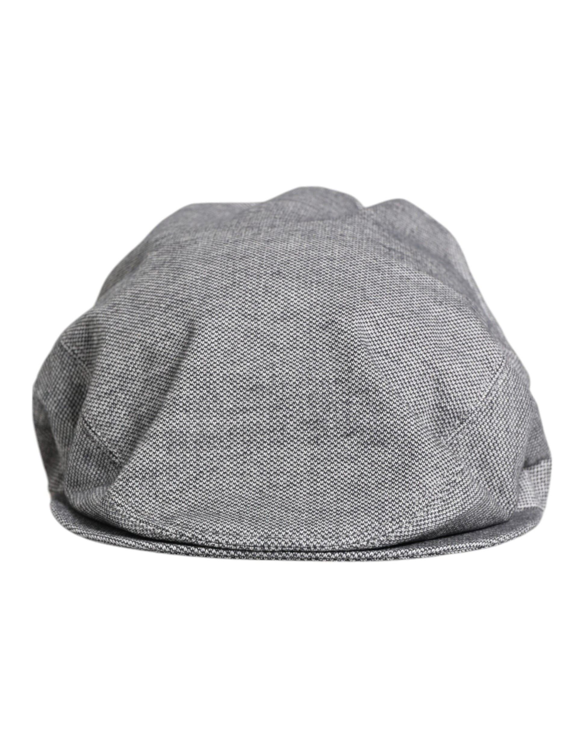 Gray Cotton Newsboy Capello Cabbie Hat
